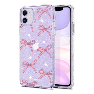 
            
                Load image into Gallery viewer, Bows &amp;amp; Stars Glitter Phone Case
            
        