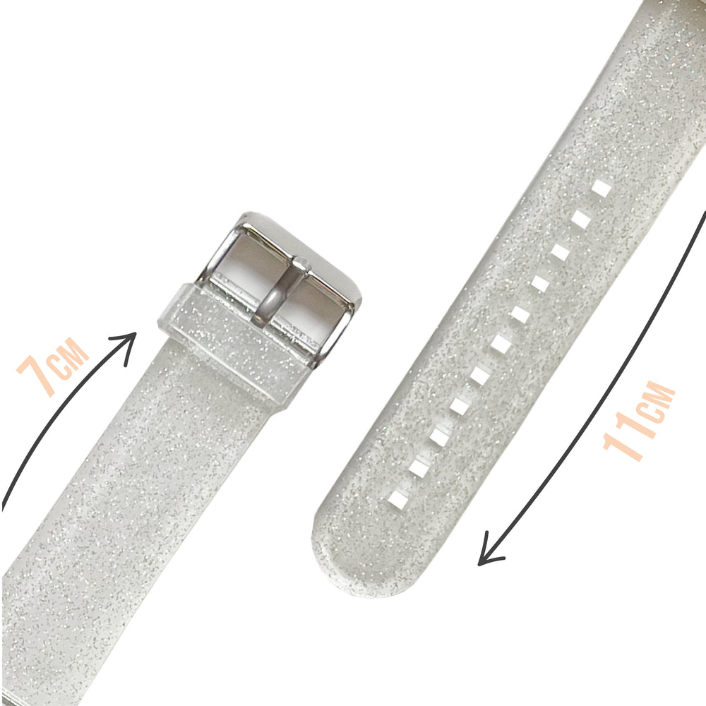 Connie the Highland Cow Clear Glitter Smartwatch Strap