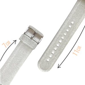 Doll Shoes Pattern - Clear Glitter Smartwatch Strap