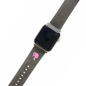 Doll Silhouette - Black Glitter Smartwatch Strap