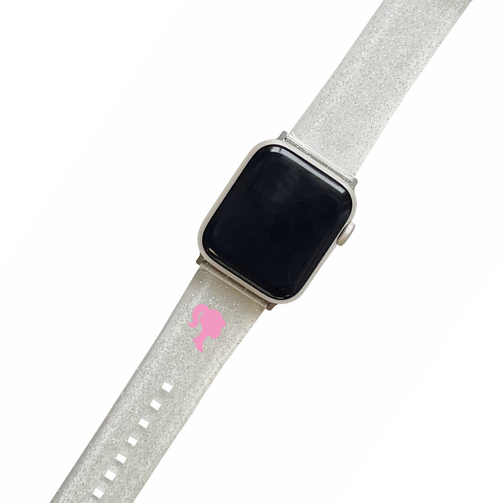 
            
                Load image into Gallery viewer, Doll Silhouette - Clear Glitter Smartwatch Strap
            
        