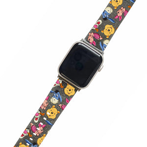 Winnie & Friends - Black Glitter Smartwatch Strap