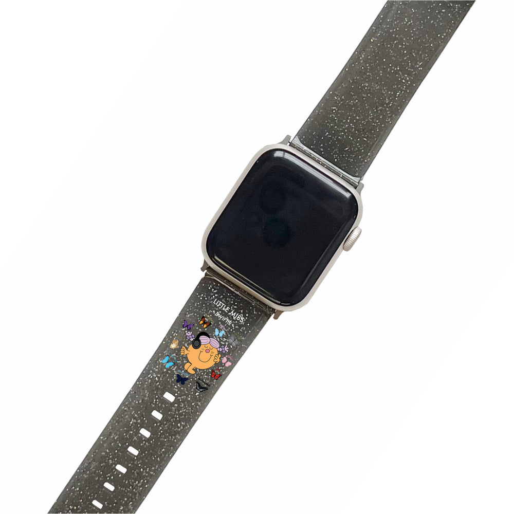 Little Miss Swiftie Black Glitter Smartwatch Strap