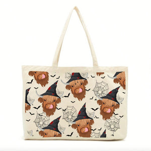 Hugo the Halloween Highland Cow Tote