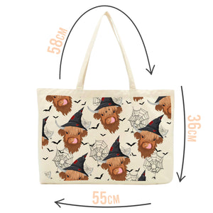 Hugo the Halloween Highland Cow Tote