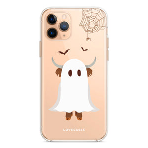 Ghost Highland Cow Phone Case