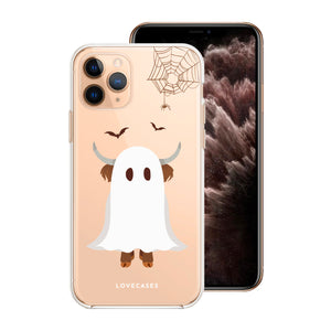 Ghost Highland Cow Phone Case