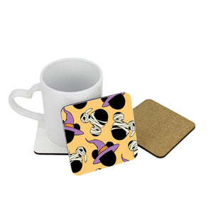 Franken-Mickey & Witchy Minnie Square Coaster
