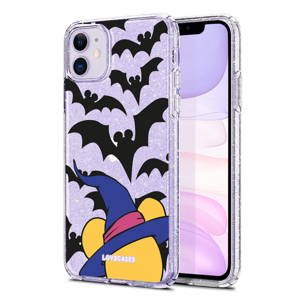 Batwing Mickey Glitter Phone Case