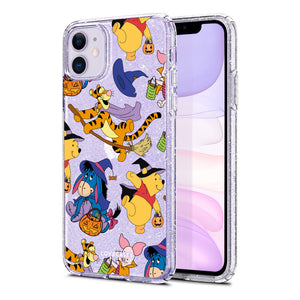 Halloween Winnie & Friends Glitter Phone Case