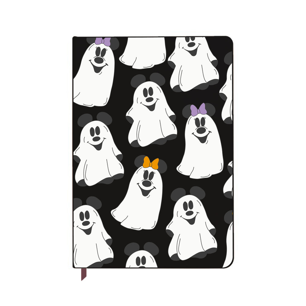 Haunted House Mouse Black Notebook