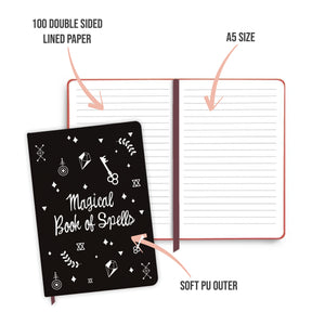 Magical Book of Spells Black Notebook