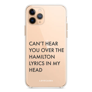 Black Hamilton Lyrics Phone Case