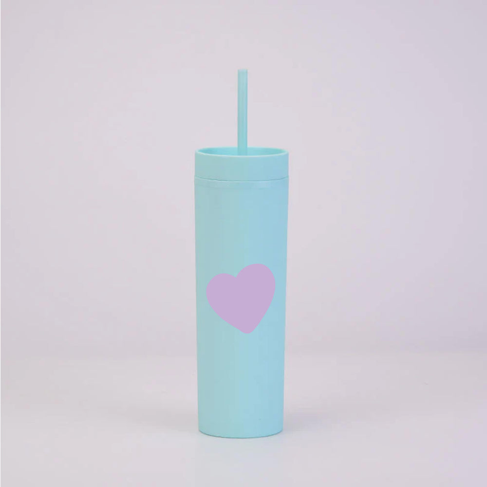 
            
                Load image into Gallery viewer, Heart Mint Skinny Tumbler
            
        