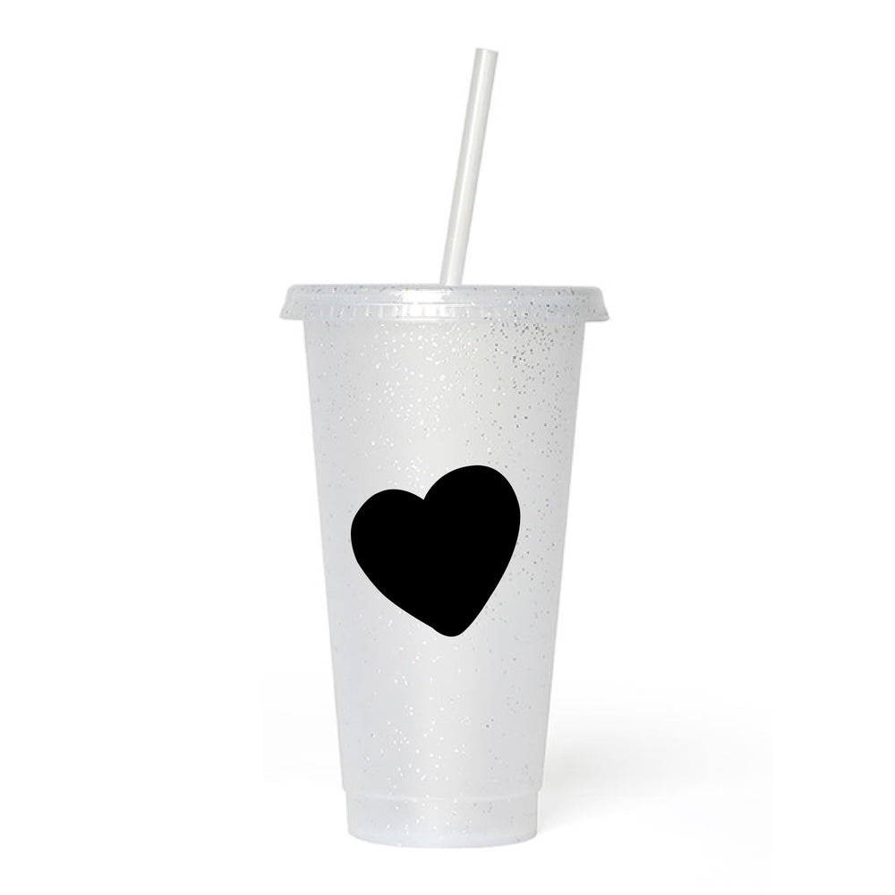 
            
                Load image into Gallery viewer, Heart Frosted Glitter Tumbler Cup
            
        