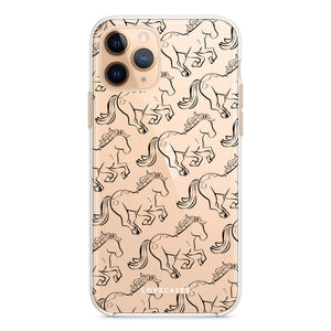 Black Horses Pattern Phone Case