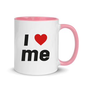 I Love Me Slogan White Mug