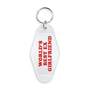 Ex Girlfriend Slogan Motel Keyring