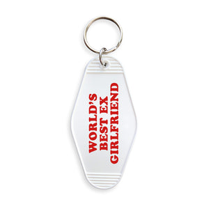 Ex Girlfriend Slogan Motel Keyring