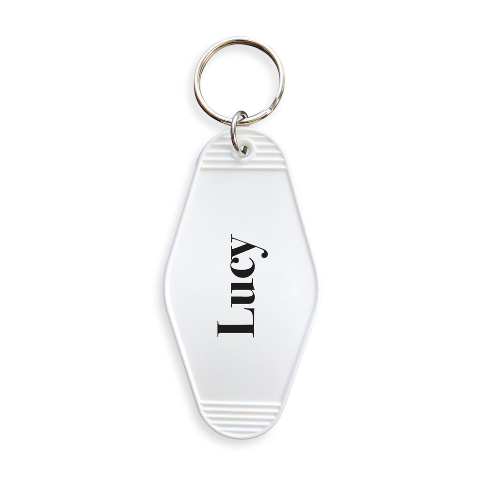 Personalised Name Motel Keyring