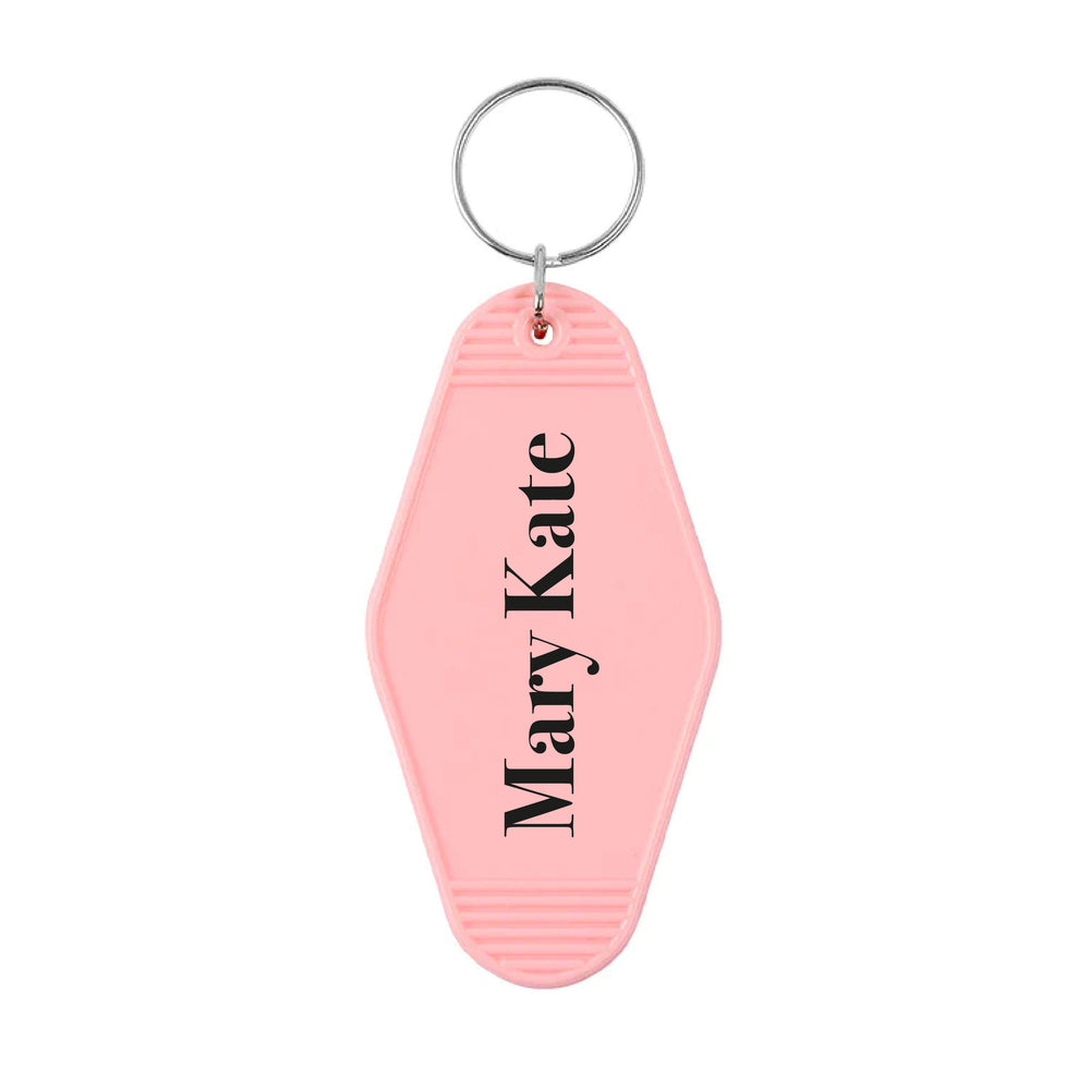 
            
                Load image into Gallery viewer, Personalised Name Motel Keyring
            
        