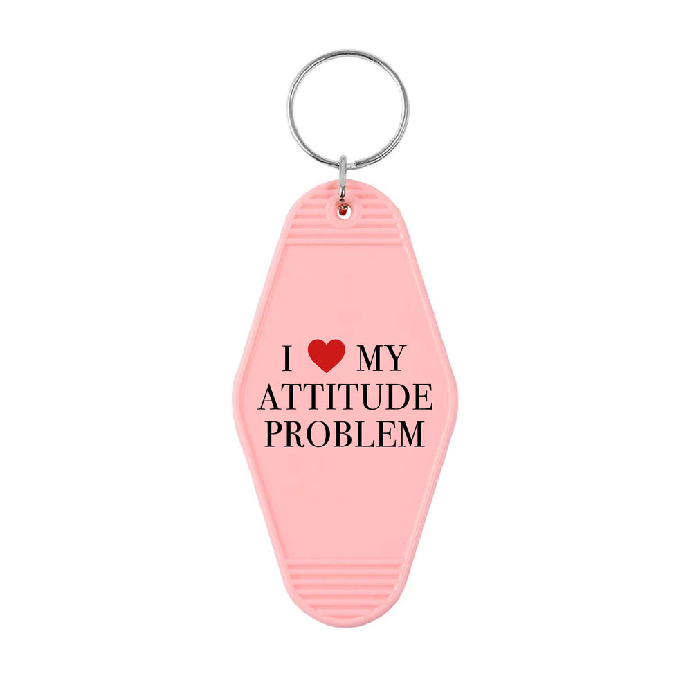 Attitude Problem Slogan Motel Keyring