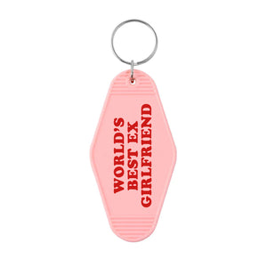 Ex Girlfriend Slogan Motel Keyring