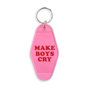 
            
                Load image into Gallery viewer, Make Boys Cry Slogan Motel Keyring
            
        