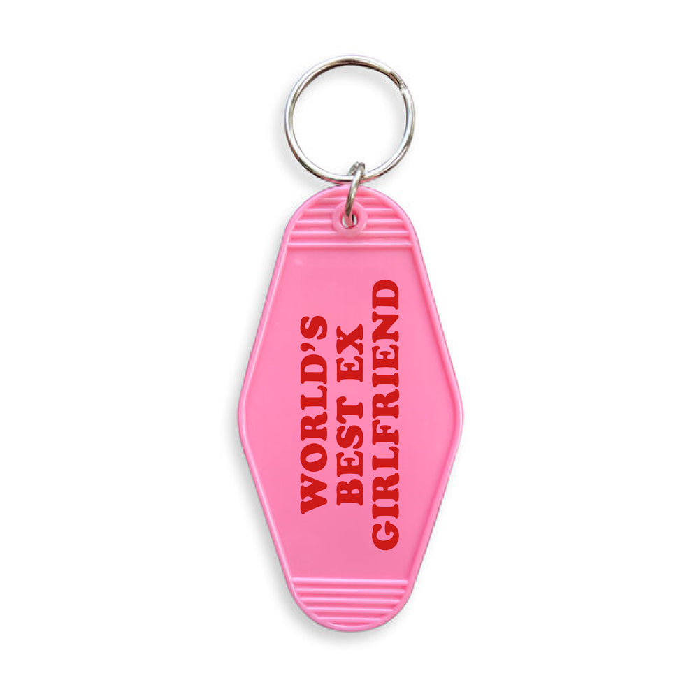 Ex Girlfriend Slogan Motel Keyring