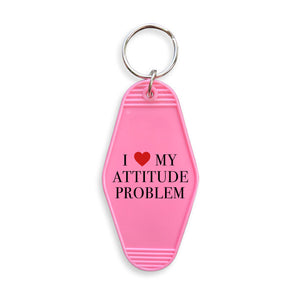 Attitude Problem Slogan Motel Keyring