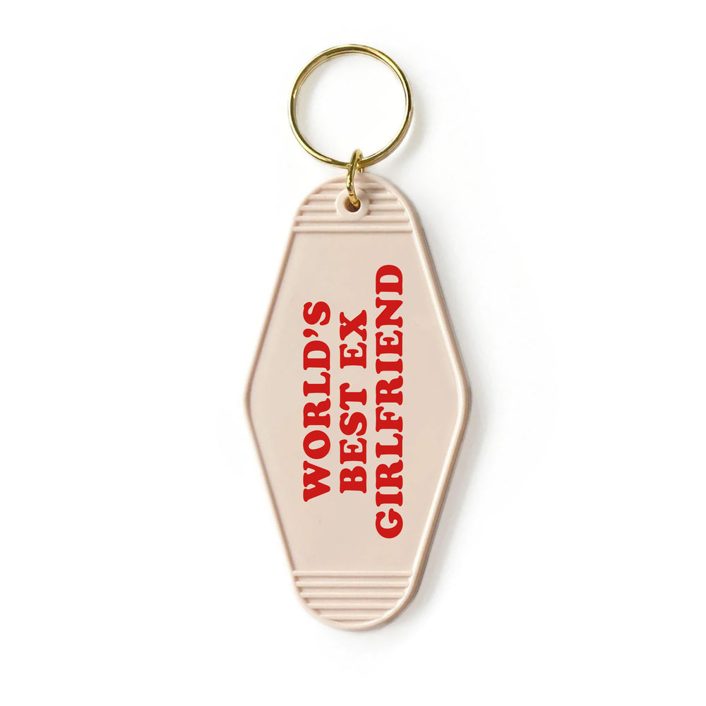 Ex Girlfriend Slogan Motel Keyring