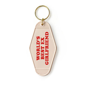 Ex Girlfriend Slogan Motel Keyring