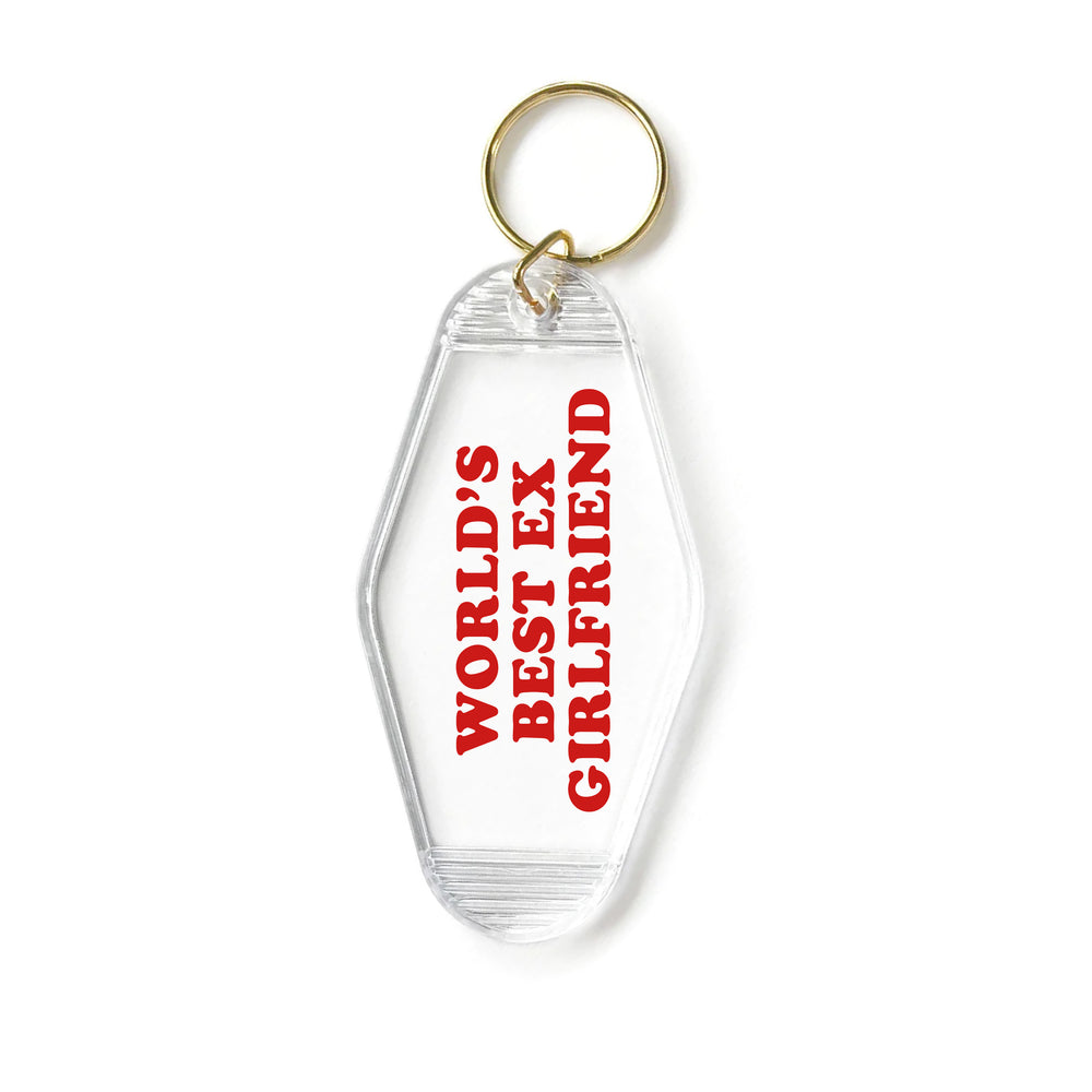 Ex Girlfriend Slogan Motel Keyring