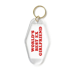 Ex Girlfriend Slogan Motel Keyring