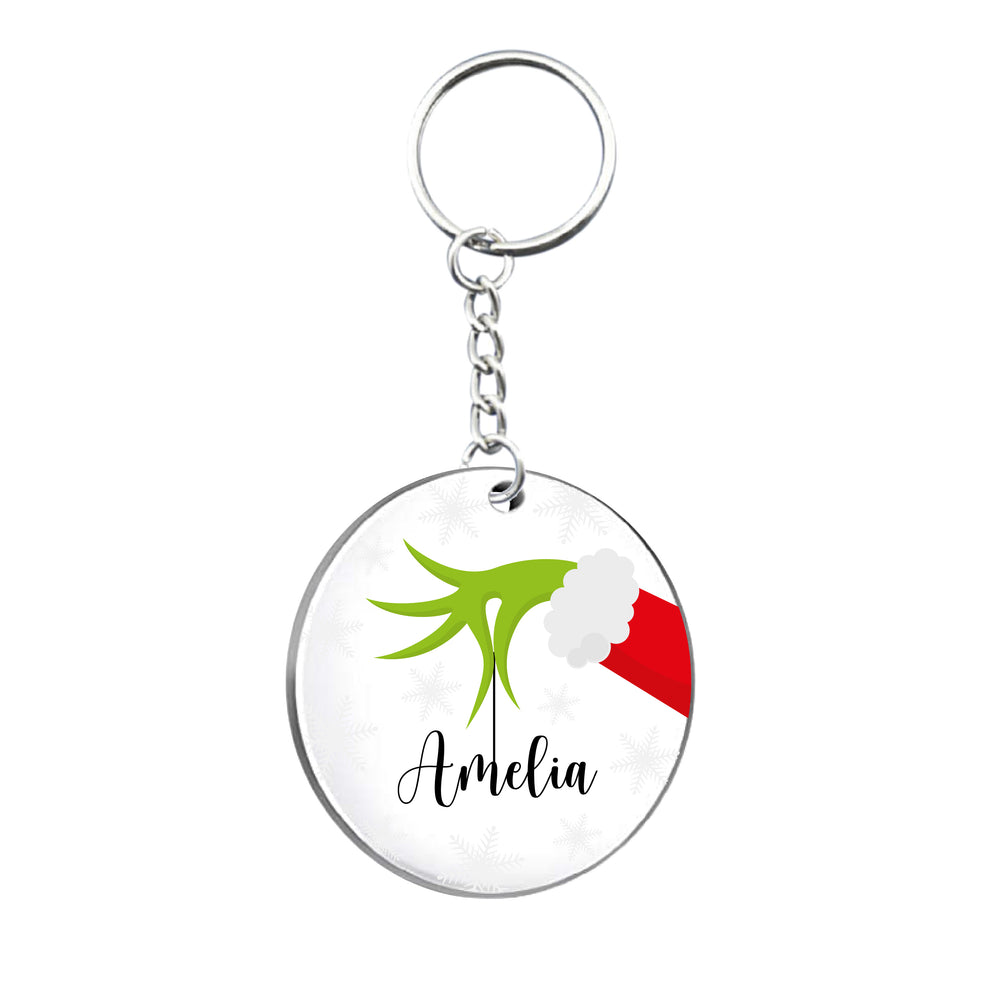 
            
                Load image into Gallery viewer, Personalised Grinch Circle Keyring
            
        
