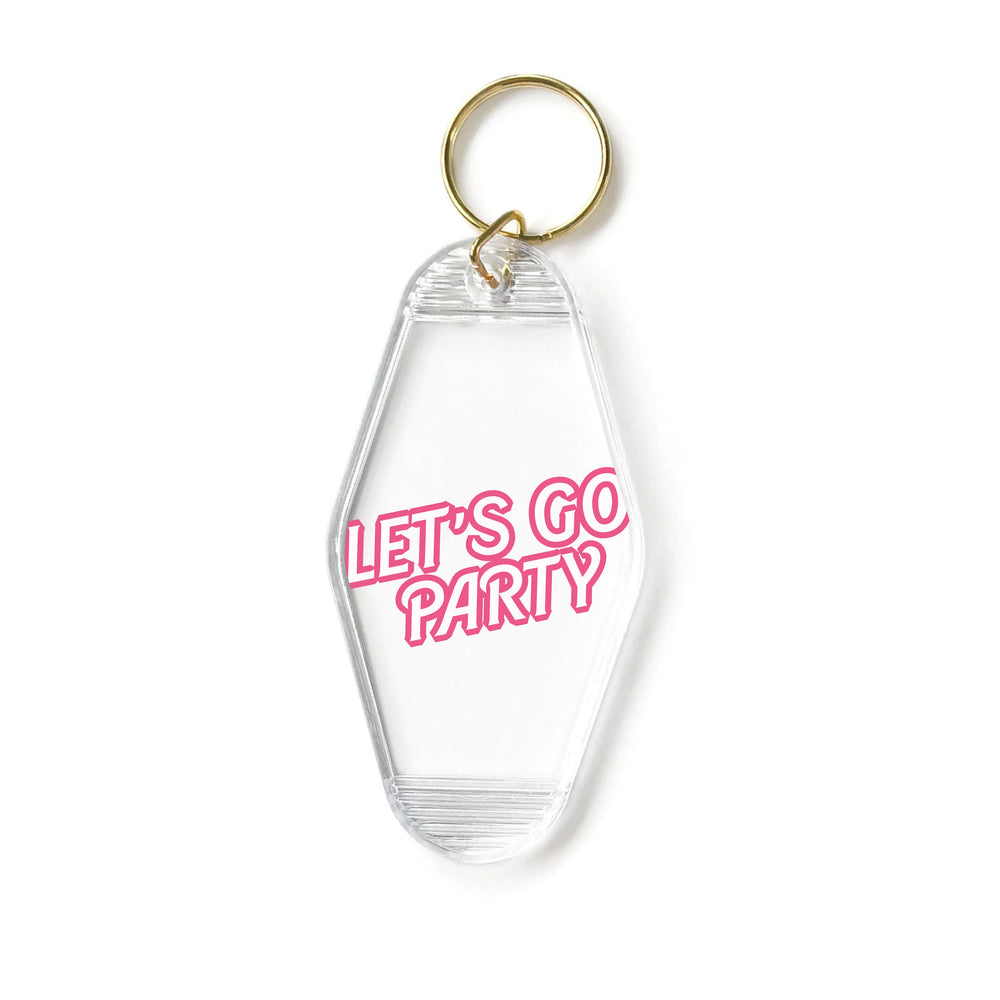 Let's Go Party Motel Keyring