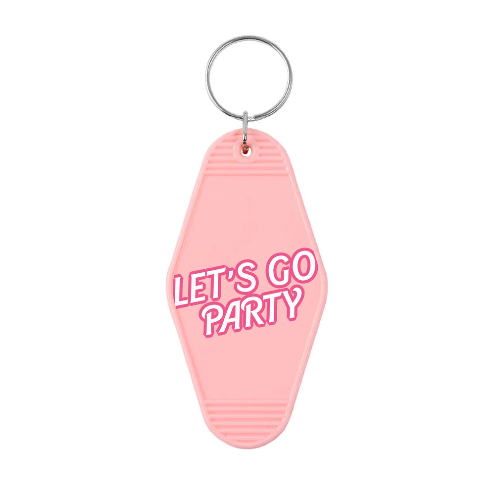 Let's Go Party Motel Keyring