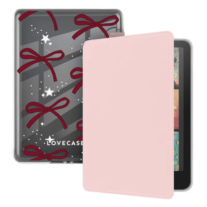 Burgundy Bows Foldable Kindle Cover