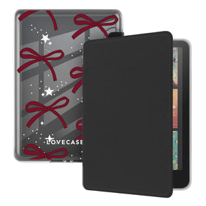 Burgundy Bows Foldable Kindle Cover