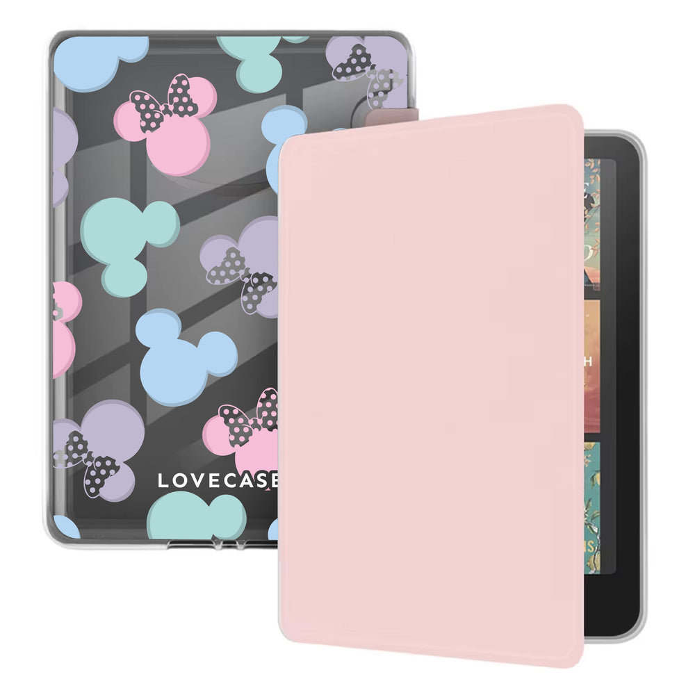 Pastel Mickey & Minnie Foldable Kindle Cover