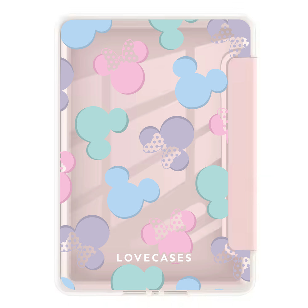 Pastel Mickey & Minnie Foldable Kindle Cover