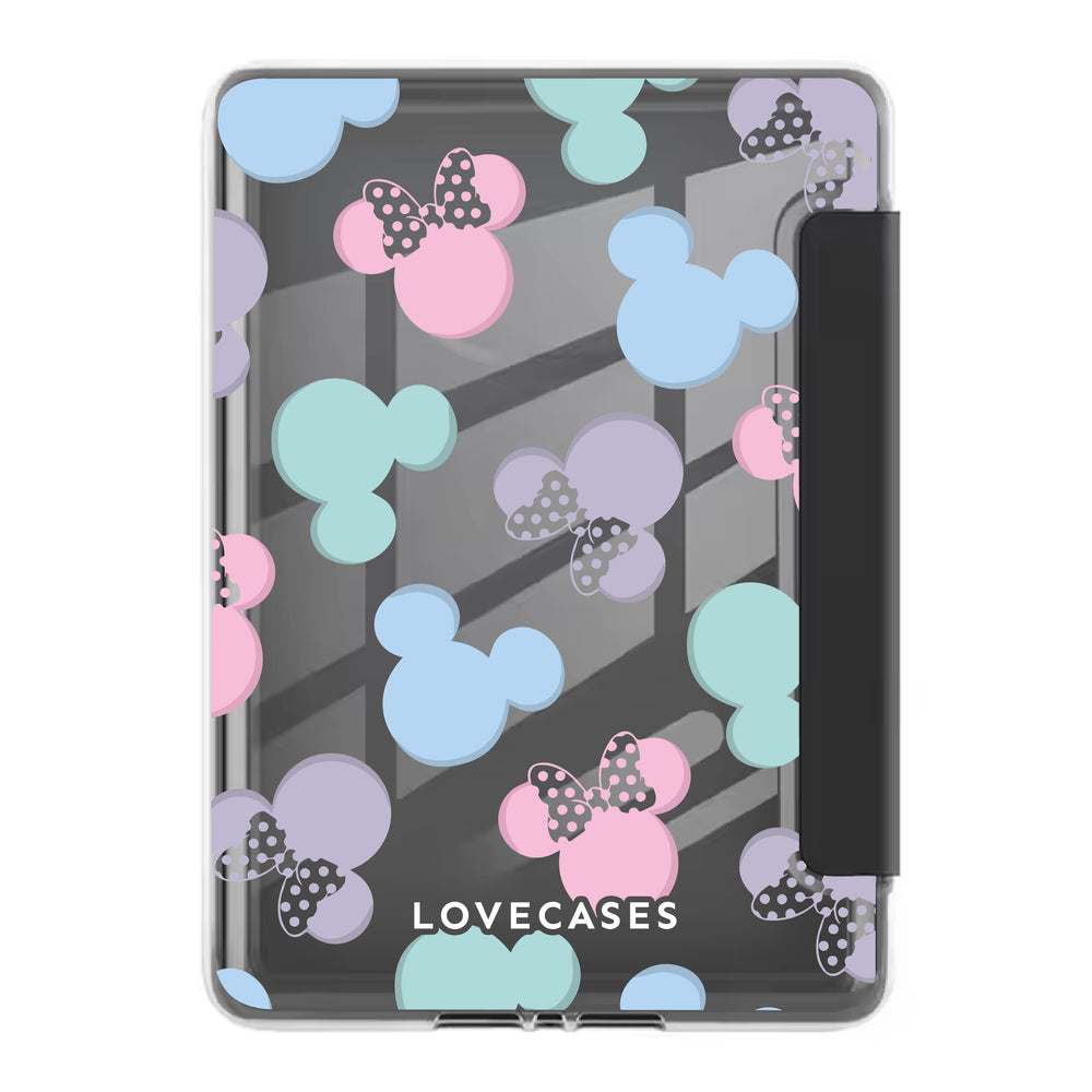 Pastel Mickey & Minnie Foldable Kindle Cover