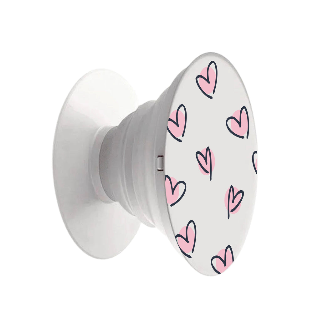 Scattered Hearts Kindle Grip Pop Holder & Stand