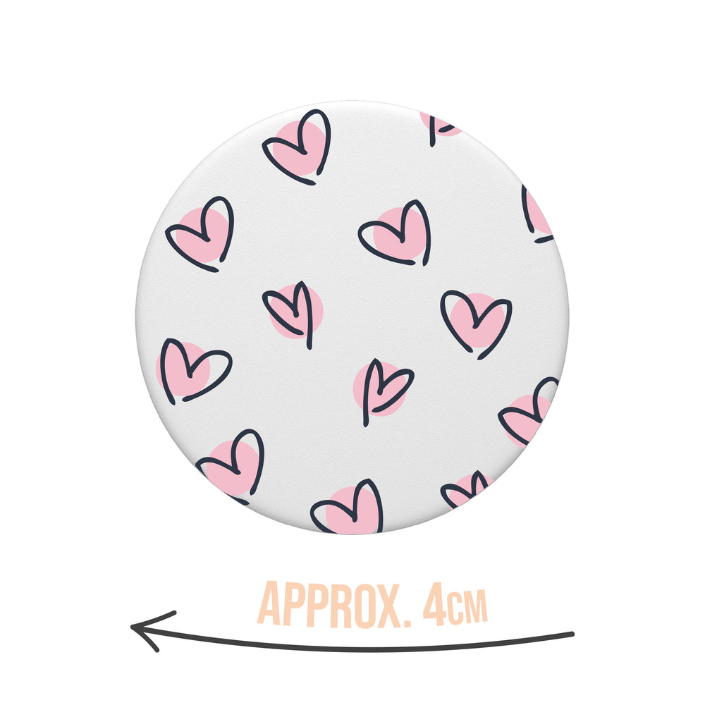 Scattered Hearts Kindle Grip Pop Holder & Stand