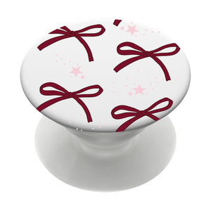 Burgundy Bows Kindle Grip Pop Holder & Stand