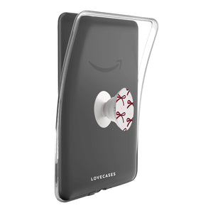Burgundy Bows Kindle Grip Pop Holder & Stand