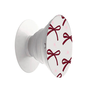 Burgundy Bows Kindle Grip Pop Holder & Stand