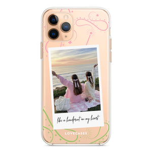 Personalised Like A Handprint On My Heart Polaroid Photo Phone Case