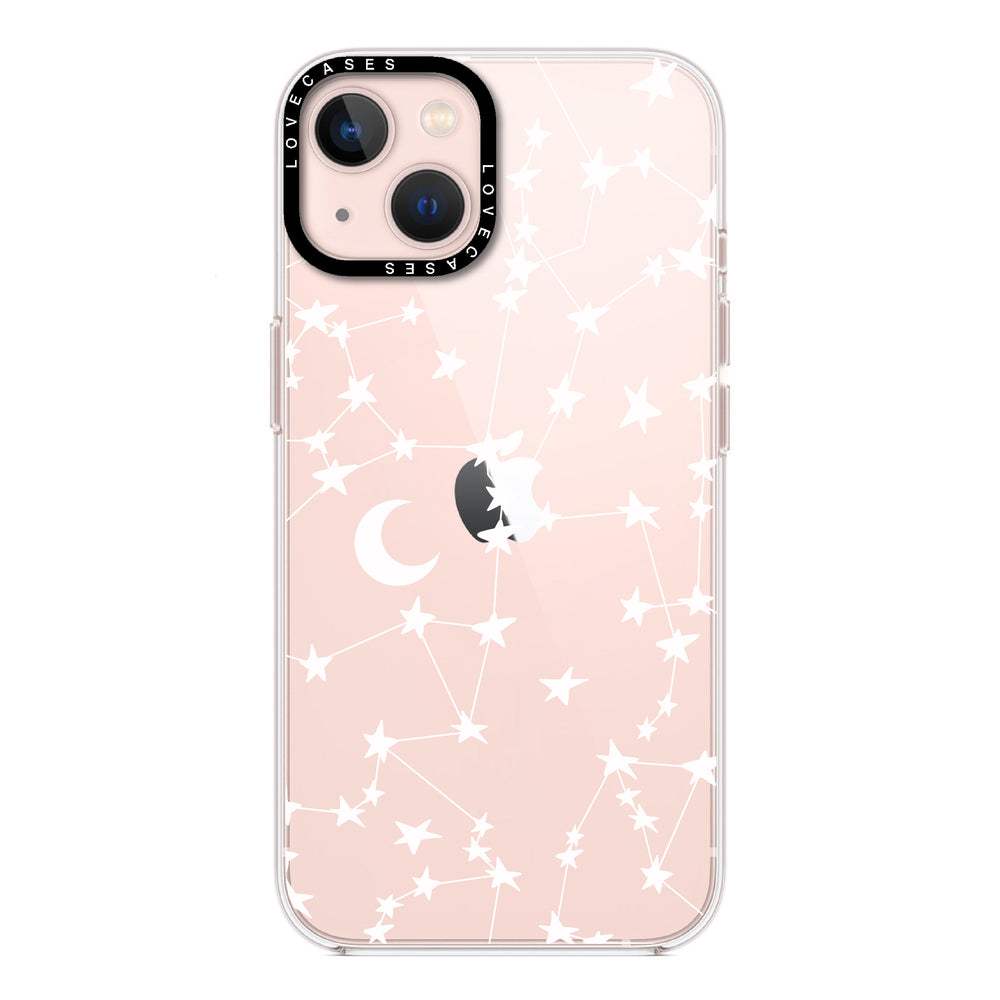 White Stars & Moons Premium Phone Case