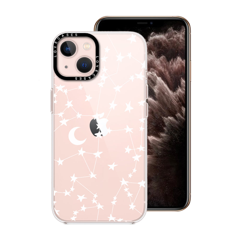 White Stars & Moons Premium Phone Case